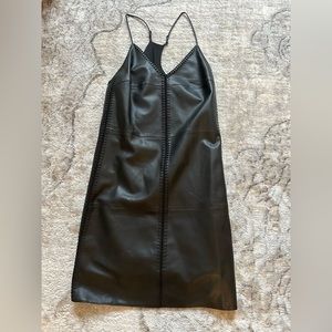 Bailey/44 Small Black Pleather-front Dress